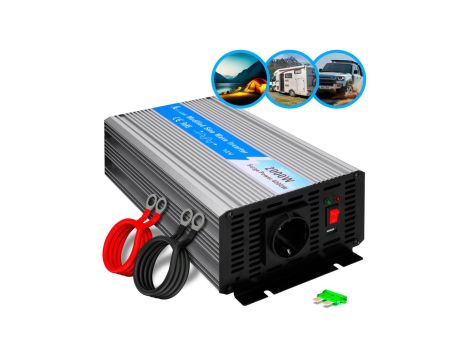 Przetwornica napięcia samochodowa 12V, 2000W modyfikowany sinus Extralink OPIM-2000W
