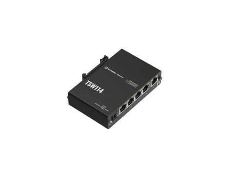 Switch 5x RJ45 1000Mb/s, szyna DIN Teltonika TSW114