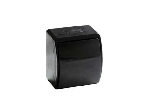 ViPlast Koala łącznik jednobiegunowy IP44 natynkowy czarny