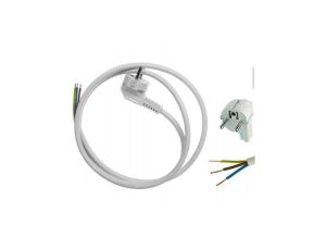 VIPlast Przewód OMY 3x1,5 1,5m z wtyczką kątową uni-schuko biały