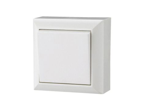 Łącznik pojedynczy zwierny natynkowy, IP20, biały, GAO 20453