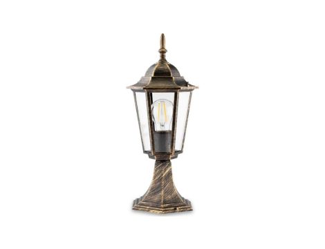 Lampa Ogrodowa Stojąca LIGURIA-LT 1xE27 Niska 42cm Patyna - GOLDLUX