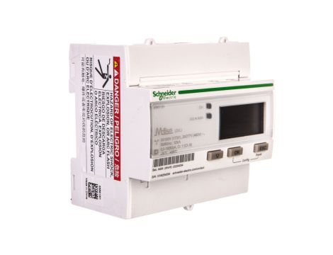 Licznik energii elektrycznej 1/3-fazowy 63A 100-277/173-480V kl.1/B M-Bus MID taryfowy cyfrowy modułowy iEM3135 A9MEM3135