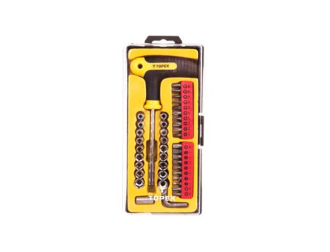 Końcówki wkrętakowe i nasadki z uchwytem 1/4 cala (zestaw 41 szt.) 39D369