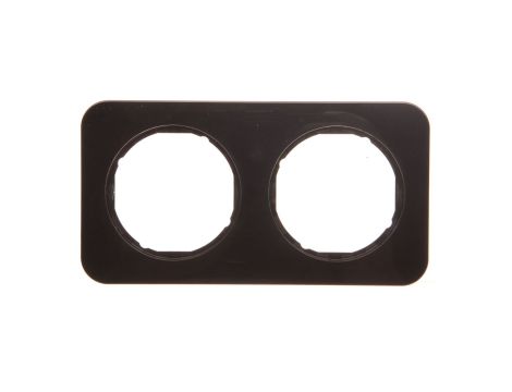 Berker R.1 Ramka podwójna czarny, połysk 10122145