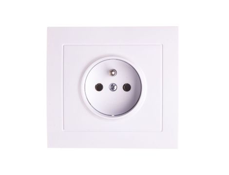 KIER Gniazdo pojedyncze z/u białe GP-1WZ/00