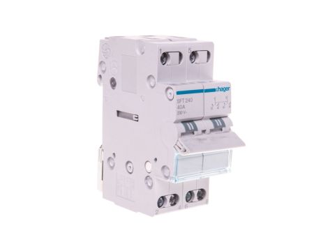 Przełącznik modułowy zasilania I-0-II (sieć-agregat) 40A 2P SFT240