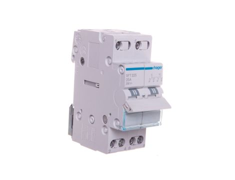 Przełącznik modułowy zasilania I-0-II (sieć-agregat) 25A 2P SFT225