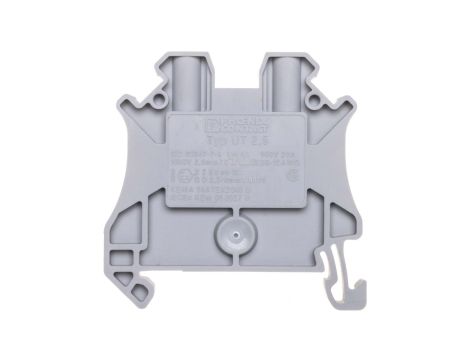 Złączka zaciskowa/szynowa 2-przewodowa 0,14-4mm2 szara UT 2,5 3044076