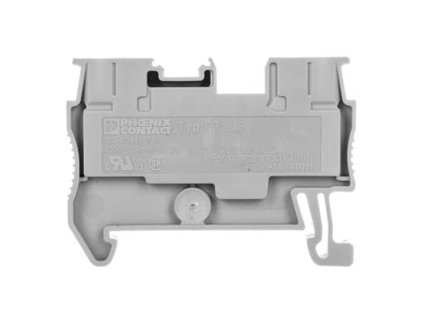 Złączka szynowa Push-IN PT 2,5 mm2,szara listwa 2-zaciskowa