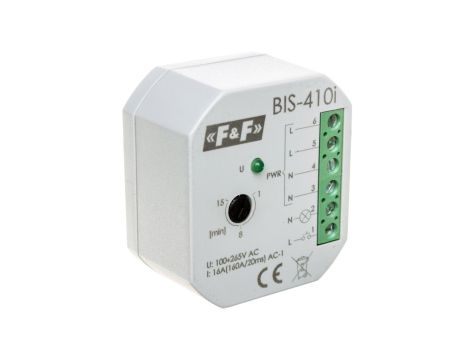 Przekaźnik impulsowy z wyłącznikiem czasowym 230V AC 16A Inrush BIS-410-LED