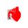 Gniazdo izolacyjne tablicowe 5P 32A 400V czerwone IP44 157