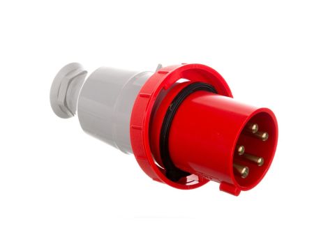 Wtyczka izolacyjna przenośna 5P 63A 400V czerwona IP67 3666-337