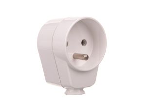 Gniazdo wtyczkowe 16A 2P+Z 230V IP20 AWA-GK biały 51.40