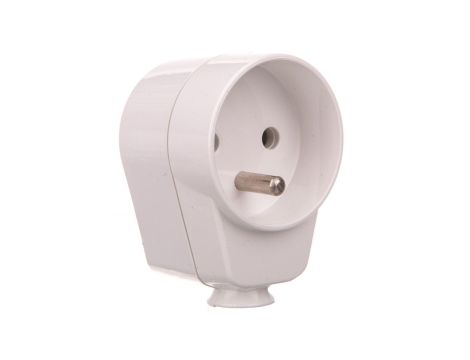Gniazdo wtyczkowe 16A 2P+Z 230V IP20 AWA-GK biały 51.40