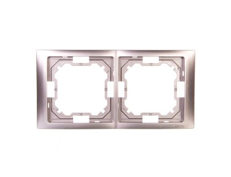 Simon Basic Neos Ramka podwójna stal inox BMRC2/21