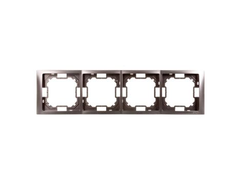 Simon Basic Neos Ramka poczwórna stal inox BMRC4/21