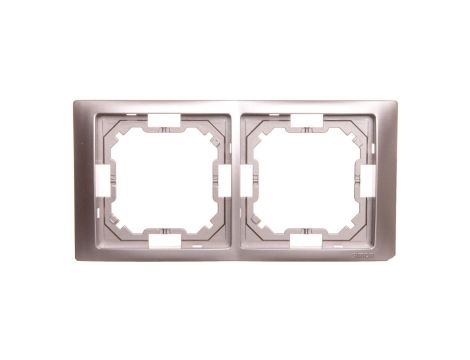 Simon Basic Neos Ramka podwójna satynowy BMRC2/29
