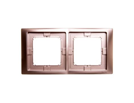 Simon Basic Neos Ramka podwójna IP44 satynowy BMRC2B/29