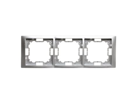 Simon Basic Neos Ramka potrójna srebrny matowy BMRC3/43