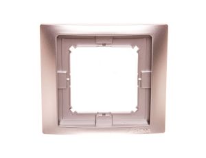 Simon Basic Neos Ramka pojedyncza IP44 srebrny matowy BMRC1B/43