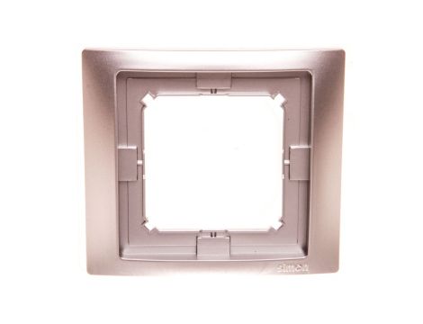 Simon Basic Neos Ramka pojedyncza IP44 srebrny matowy BMRC1B/43