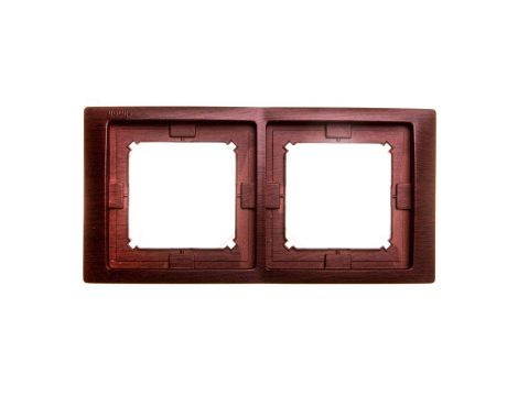 Simon Basic Neos Ramka podwójna IP44 mahoniowy BMRC2B/050