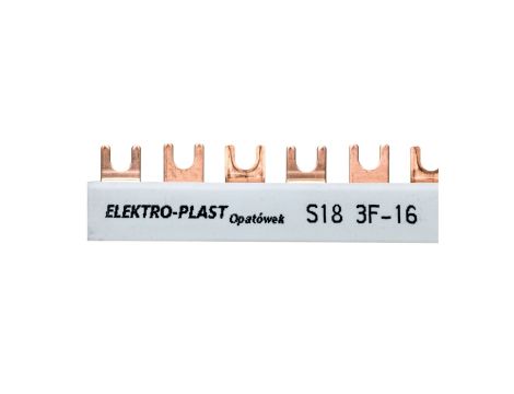 Szyna łączeniowa 3P 80A 16mm2 widełkowa (18mod.) 3F S18 3F-10 45.318