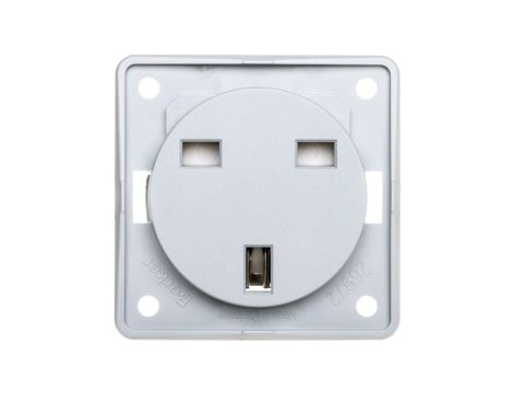Integro Flow Gniazdo pojedyncze z/u 16A standard brytyjski jasnoszare 0962622506