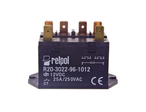 Przekaźnik przemysłowy 2Z 25A 250V AC 12V DC IP50 AgSnO2 R20-3022-96-1012 2611751