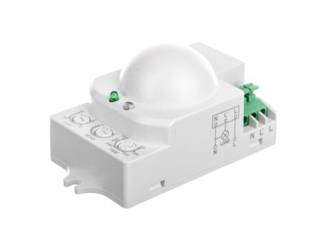 Czujnik ruchu mikrofalowy 5.8GHz 1200W 360 stopni 3-2000lx biały OR-CR-208