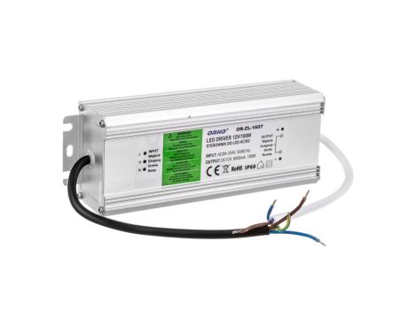 Zasilacz do oświetlenia LED 170-265V AC/12V DC 100W IP67 OR-ZL-1607