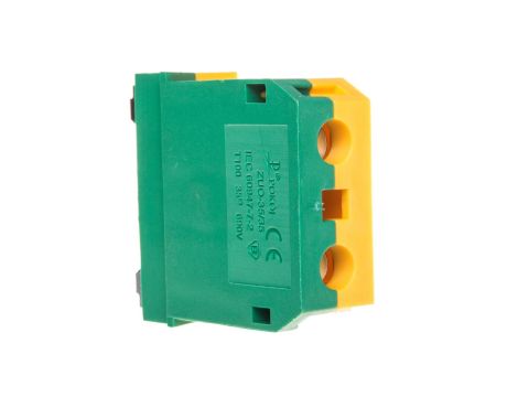Złączka szynowa 2-przewodowa 35mm2 żółto-zielona ZUO 35/35 R33RA-01020100601