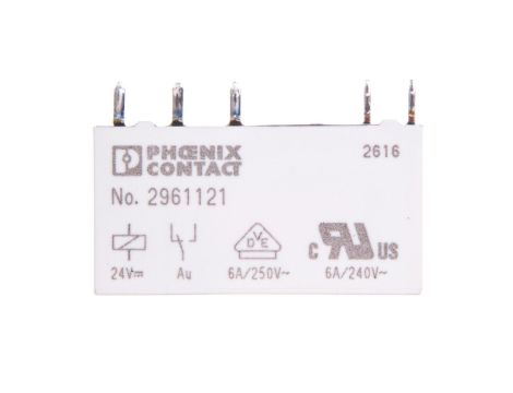 Przekaźnik interfejsowy 1P 6A 24V DC REL-MR- 24DC/21AU AgSnO 2961121