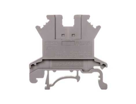 Złączka szynowa przepustowa 2-przewodowa 0,2-4mm2 szara UK 2,5 N 3003347