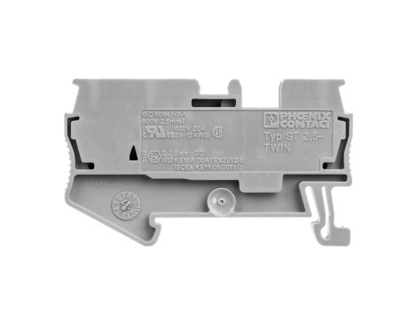 Złączka szynowa 3-przewodowa 0,08-4mm2 szara ST 2,5-TWIN 3031241