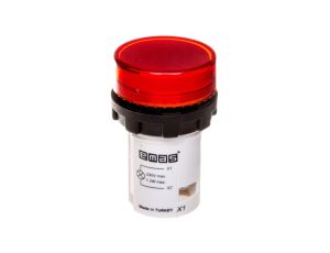 Lampka sygnalizacyjna MB z LED, monoblok, 230V AC, płaski klosz, czerwona T0-MBSD220K