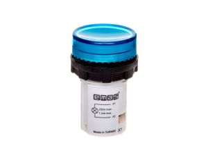 Lampka sygnalizacyjna MB z LED, monoblok, 230V AC, płaski klosz, niebieska T0-MBSD220M