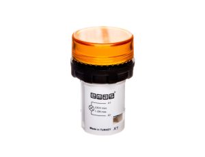 Lampka sygnalizacyjna MB z LED, monoblok, 230V AC, płaski klosz, żółta T0-MBSD220S