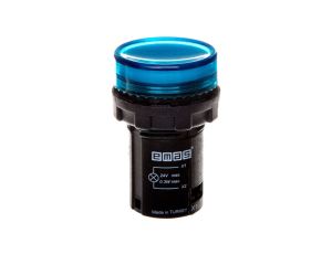 Lampka sygnalizacyjna MB z LED, monoblok, 24V AC/DC, płaski klosz, niebieska T0-MBSD024M