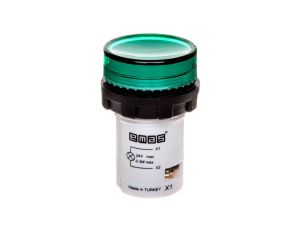 Lampka sygnalizacyjna MB z LED, monoblok, 24V AC/DC, płaski klosz, zielona T0-MBSD024Y