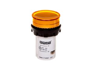 Lampka sygnalizacyjna MB z LED, monoblok, 24V AC/DC, płaski klosz, żółta T0-MBSD024S