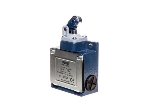 Łącznik krańcowy L53 w obudowie metalowej 1R+1Z popychacz z dźwignią z rolką metalową T0-L53K13MIM311