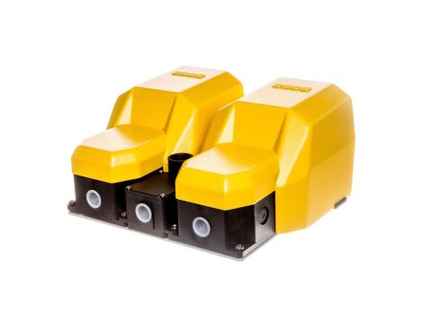 Podwójny wyłącznik nożny z osłoną z metalu 2(1NO+1NC)+2(1NO+1NC), T0-PDKA22GG10