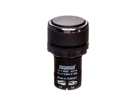 Przycisk sterowniczy monoblok, kryty, niestabilny, 1NO+1NC, czarny T0-MB102DH