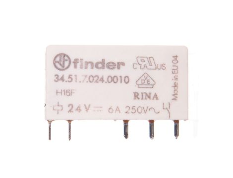 Przekaźnik miniaturowy 1P 6A 24V DC AgNi 34.51.7.024.0010