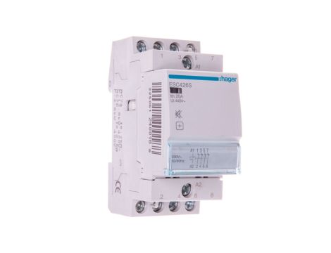 Stycznik modułowy cichy 25A 0Z 4R 230V AC ESC426S