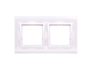 Simon 54 Nature Ramka podwójna szkło BIAŁA PERŁA DRN2/70