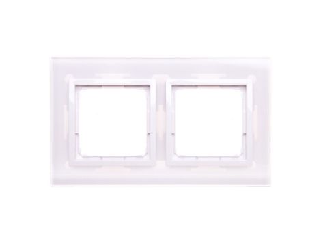 Simon 54 Nature Ramka podwójna szkło BIAŁA PERŁA DRN2/70