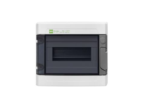Rozdzielnica hermetyczna EP-LUX natynkowa 1x8 1500V DC 1000V AC PE+N dymny IP65 1961-01